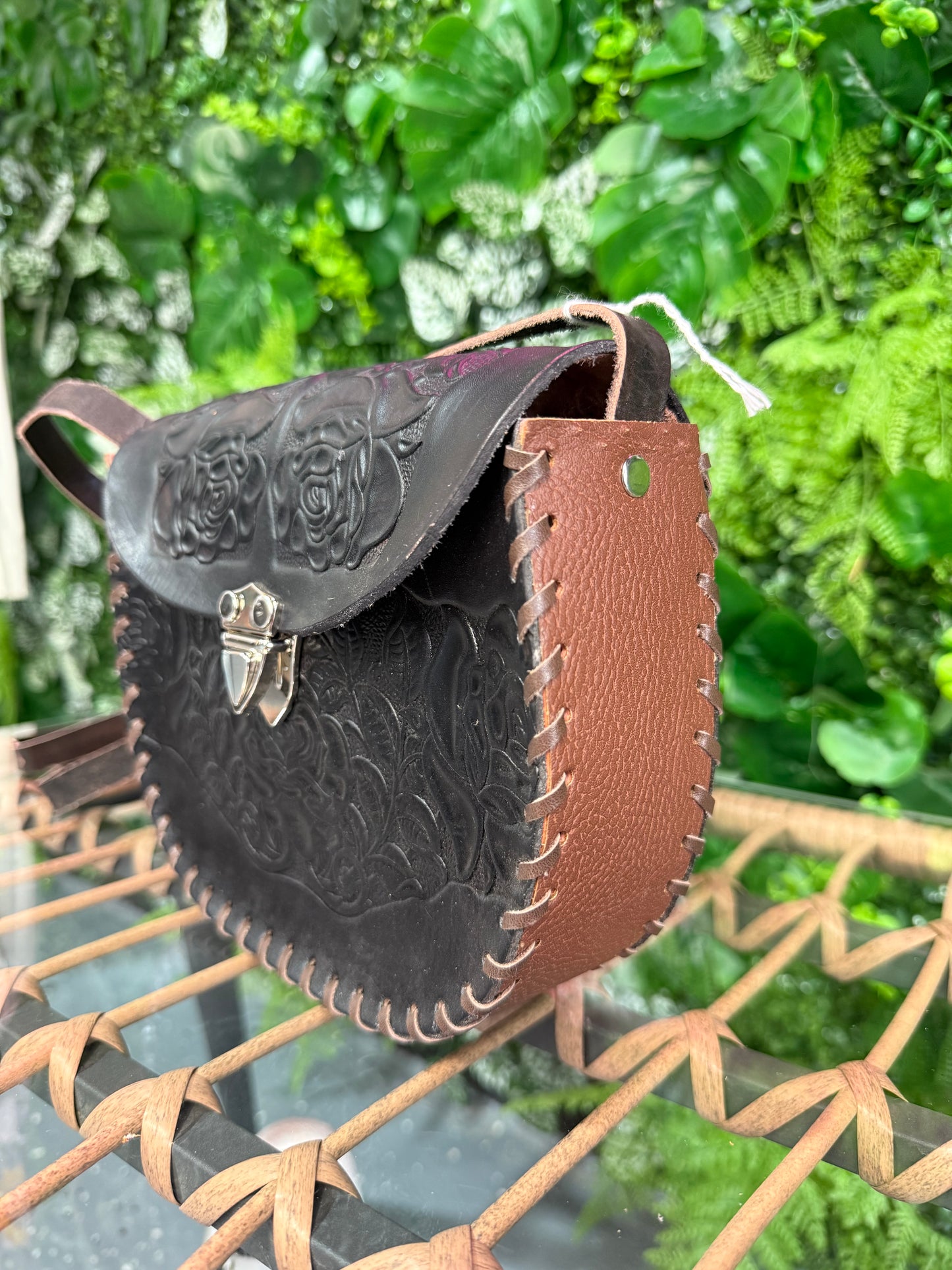 Ximena Black Leather Purse