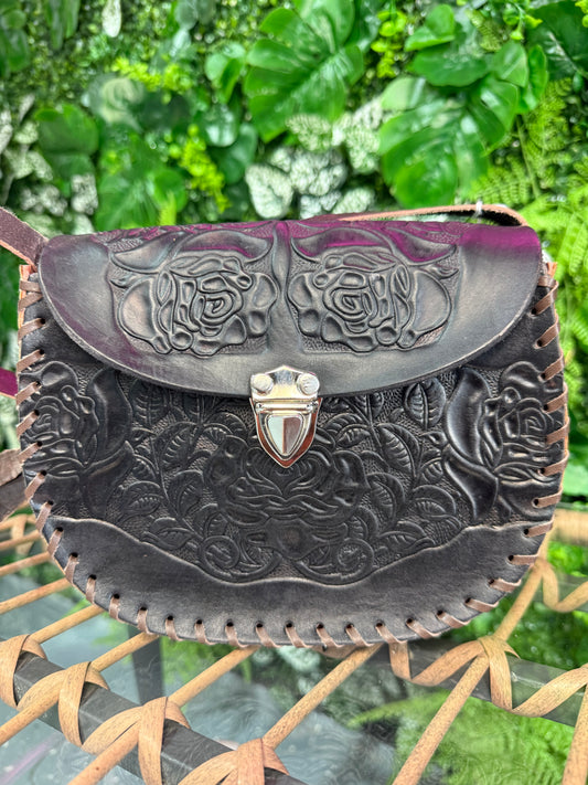 Ximena Black Leather Purse
