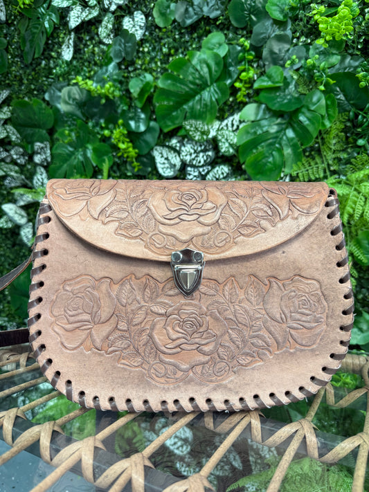 Conchita Light Brown Leather Purse
