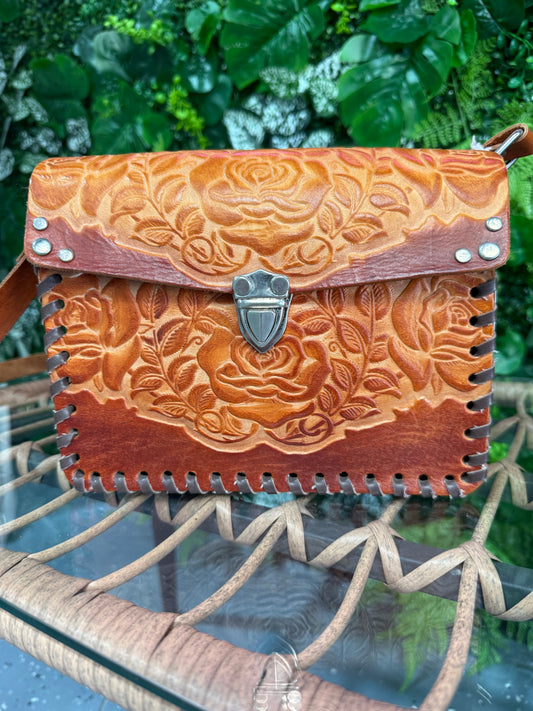 Gloria Brown Leather Purse