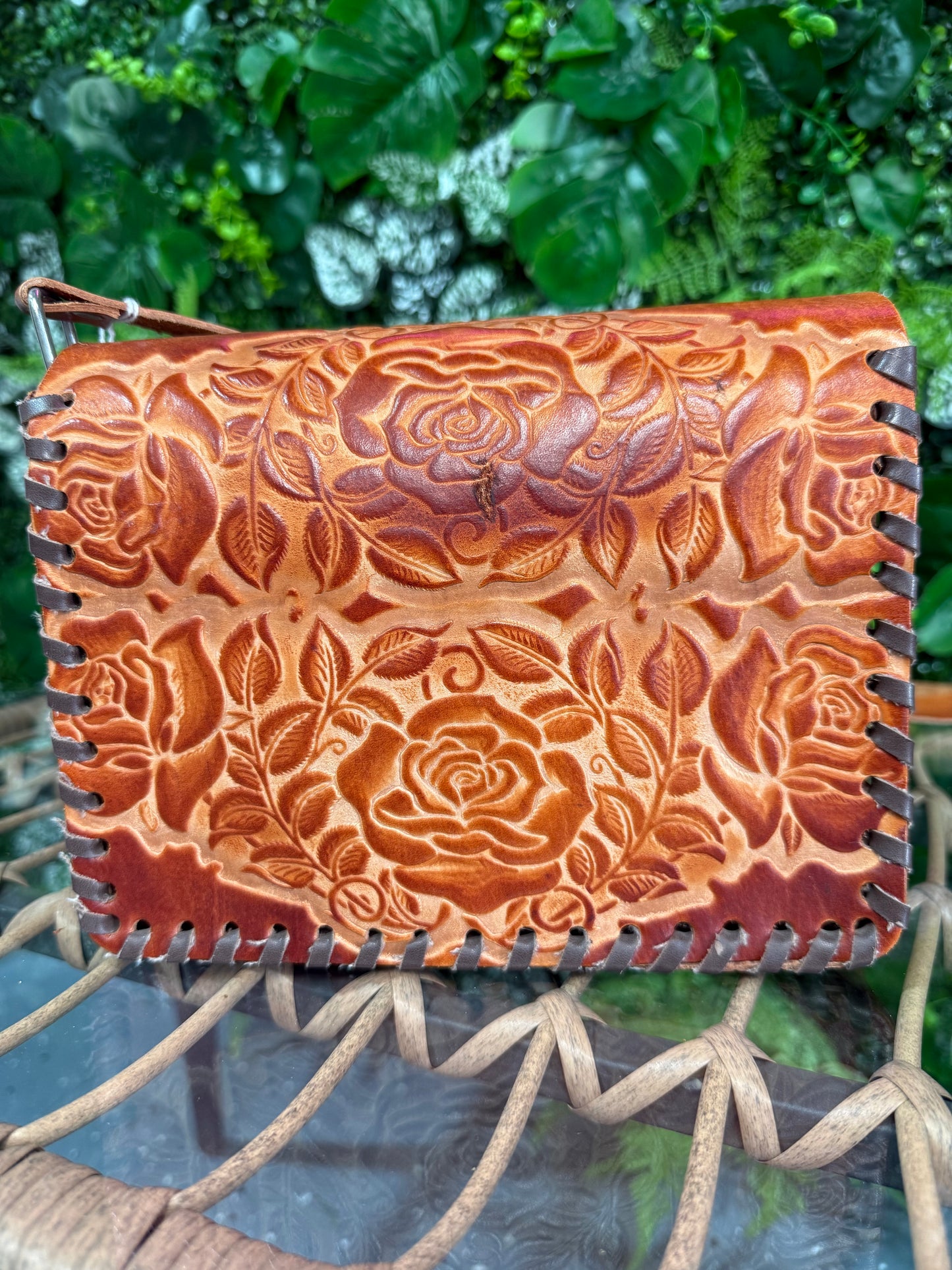 Gloria Brown Leather Purse
