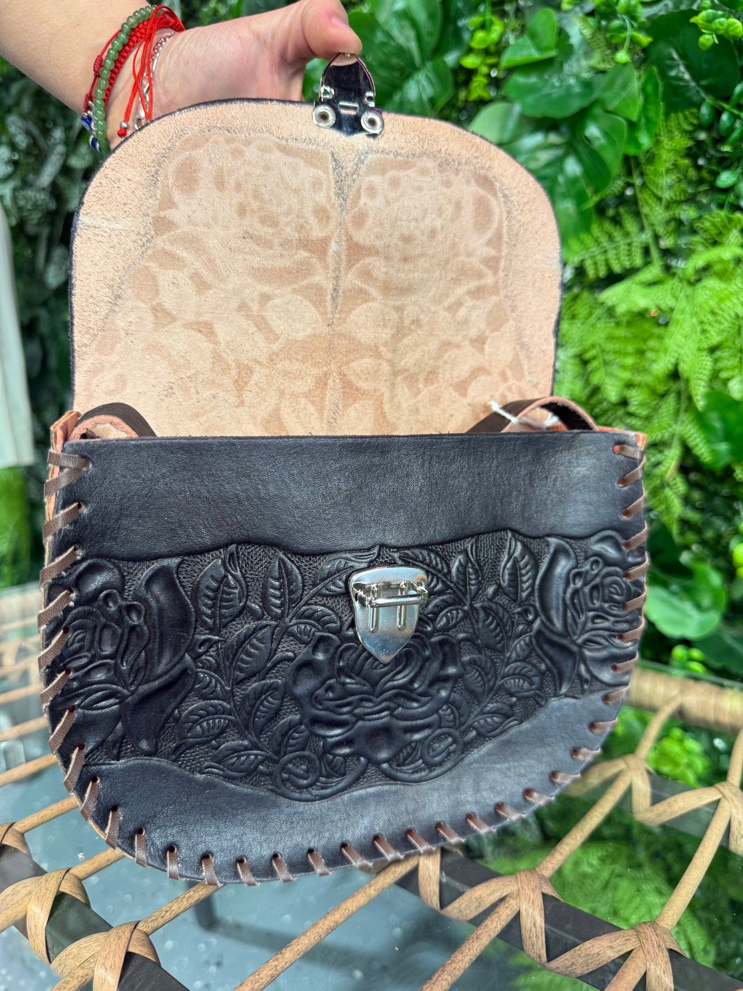 Ximena Black Leather Purse