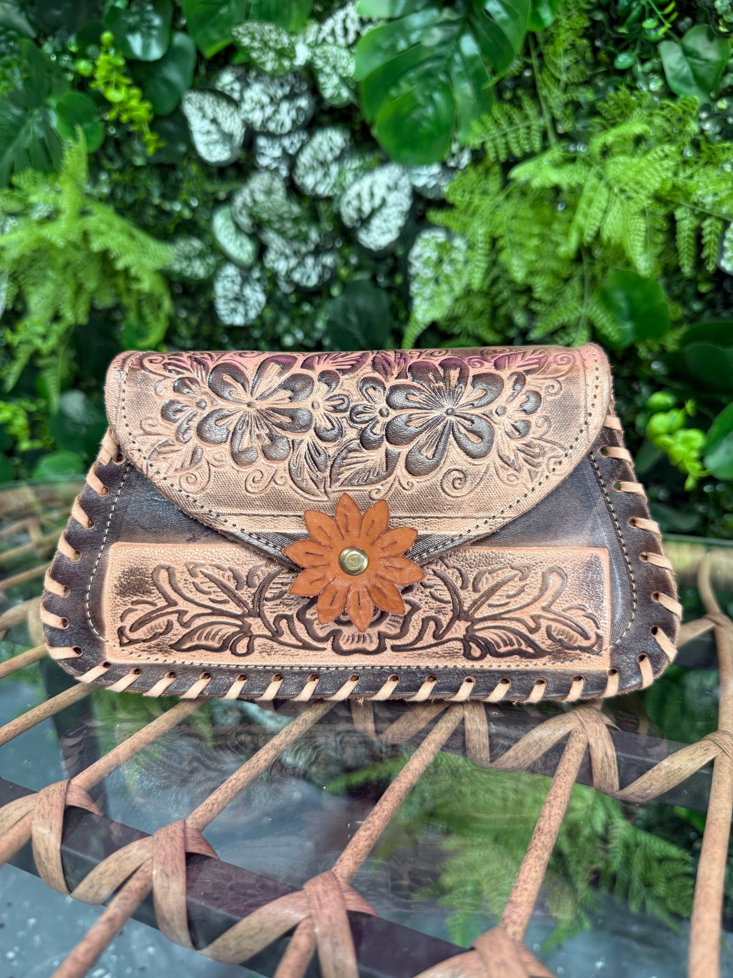 Corina Mini Brown Leather Purse