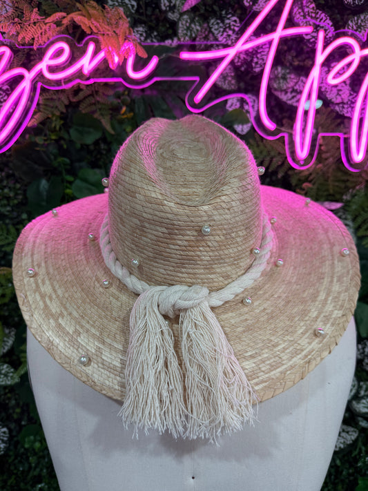 Pearl Straw Sombrero