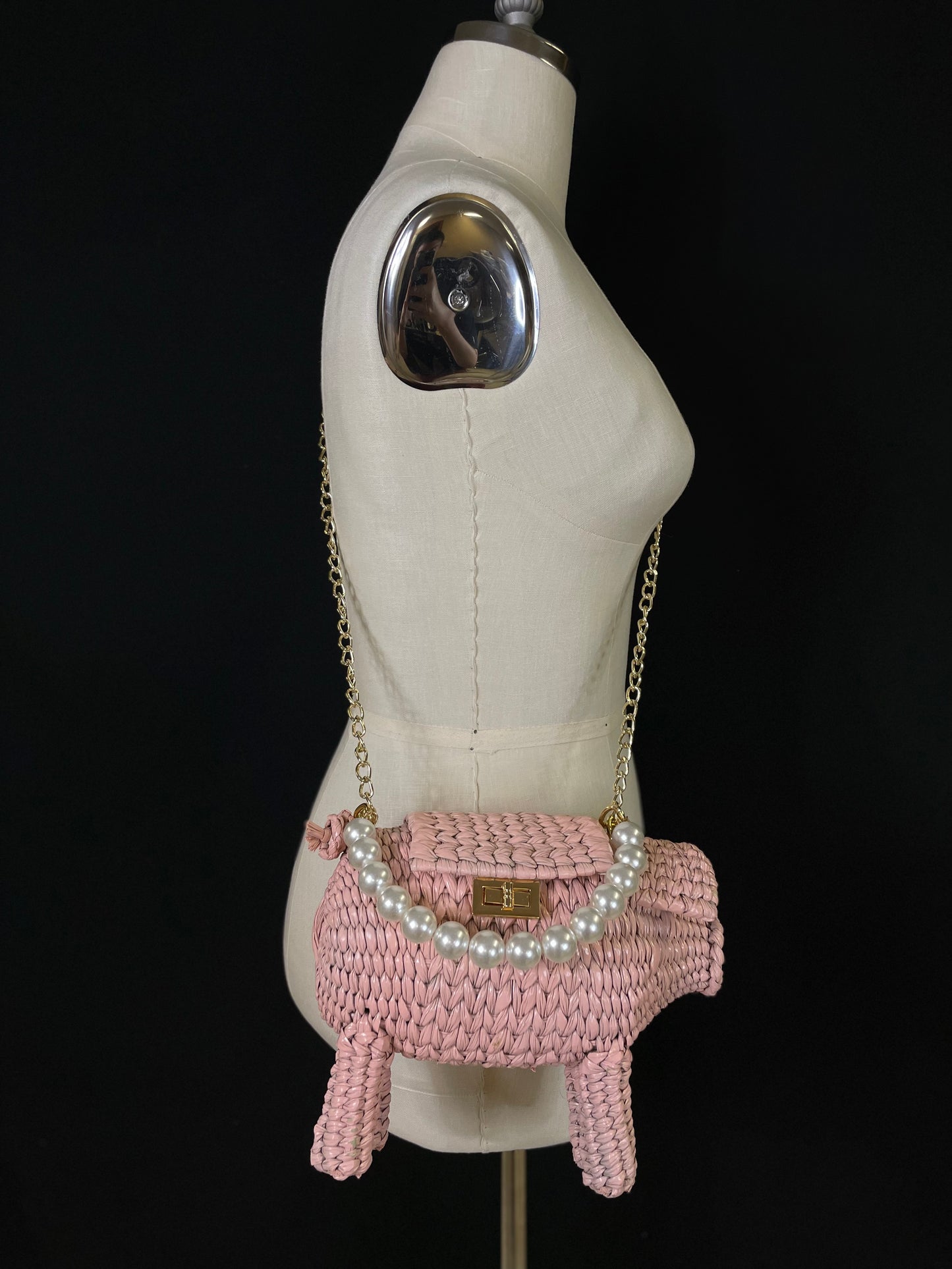 Pink Crossbody Piggy Purse