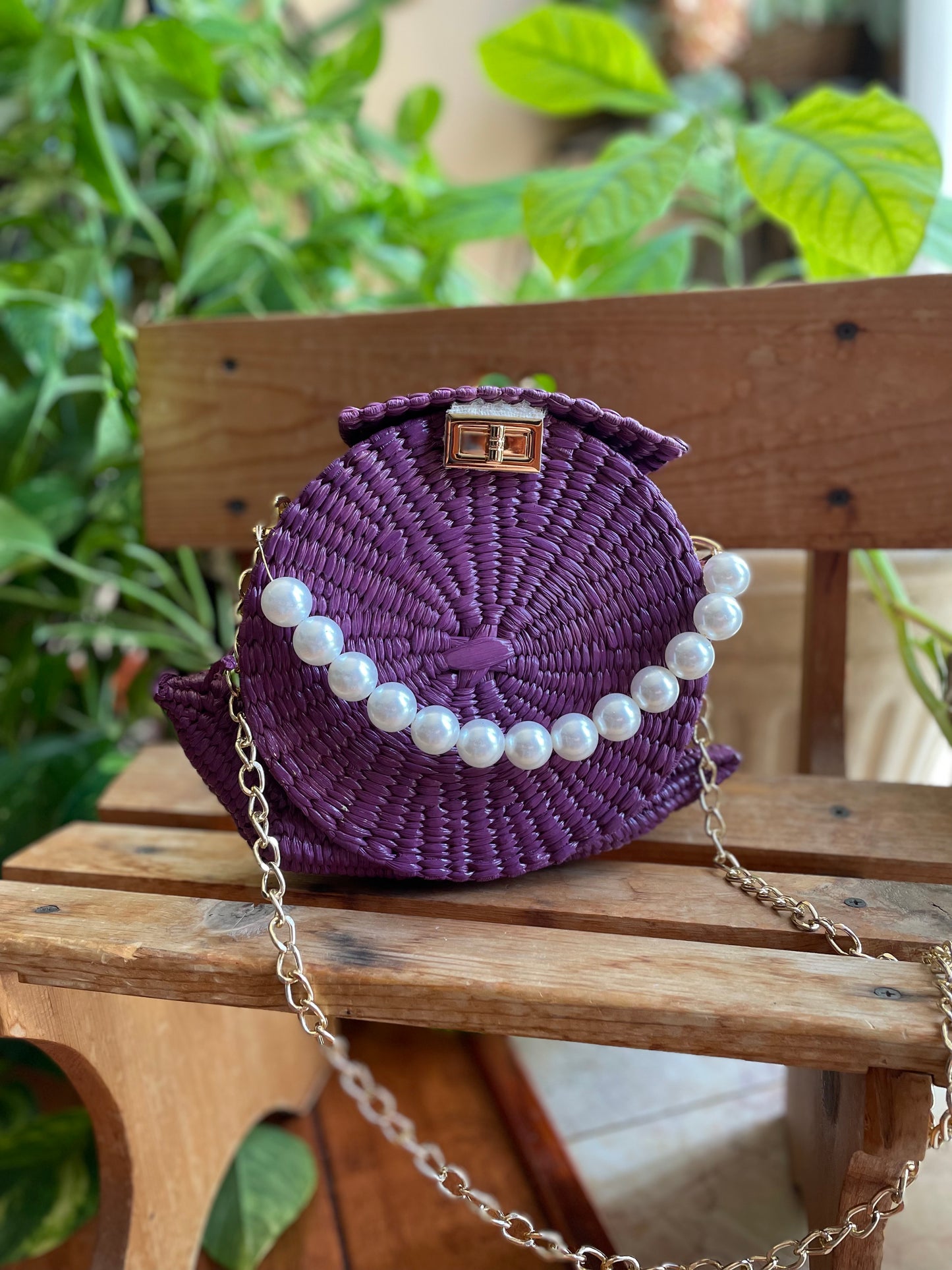 Purple Snail Crossbody Purse