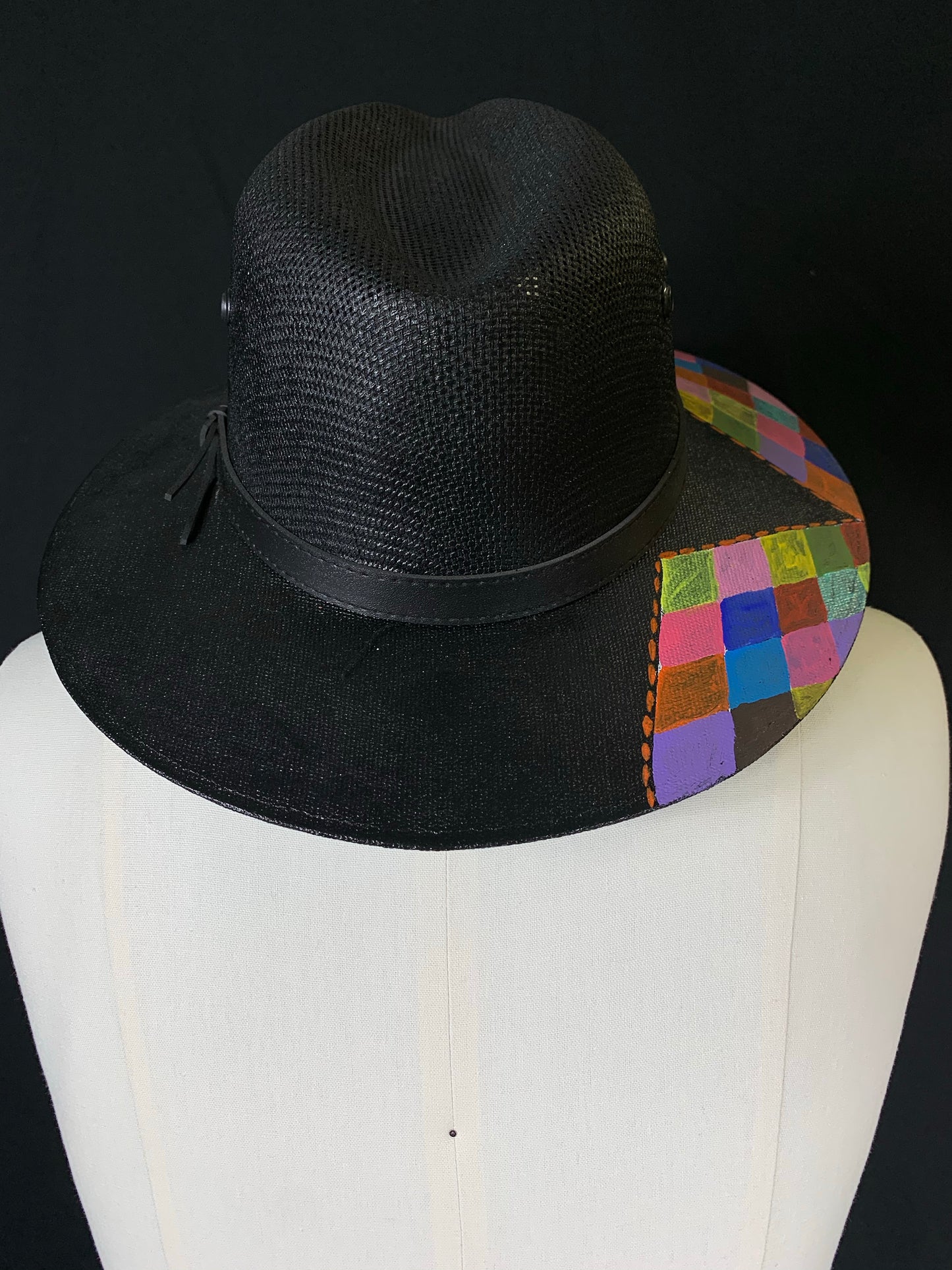 Sombrero Pintado de Multicolores, Hand Painted Hat W/ Multicolors