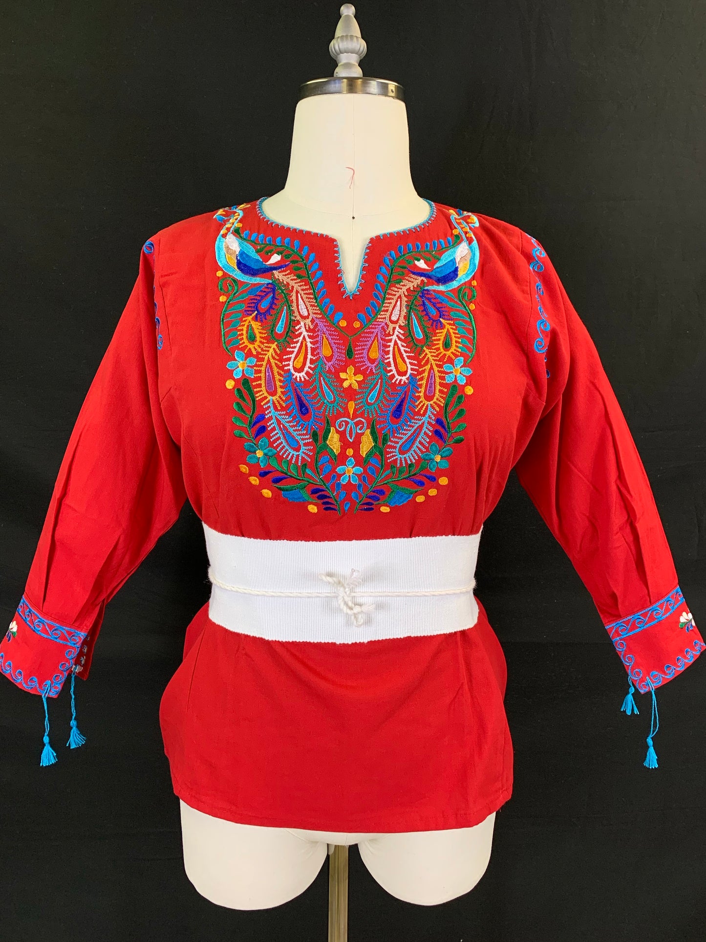 Maria Long Sleeve Embroidered Blouse