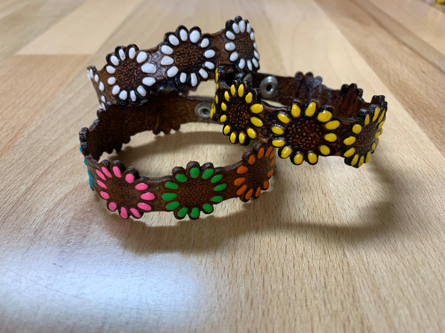 Hand Painted Leather Bracelets