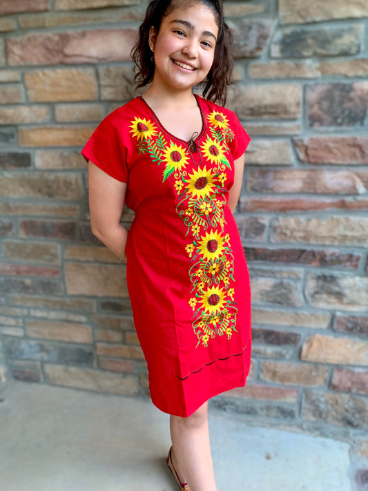 Sunflower Kids Dress, Vestido de Girasoles Nina