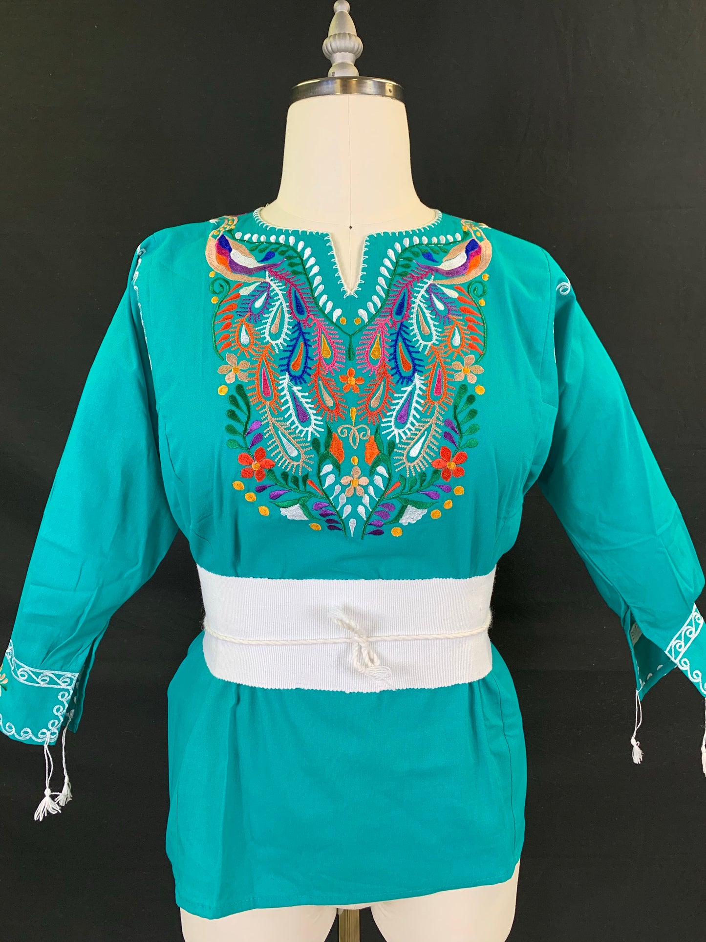 Maria Long Sleeve Embroidered Blouse