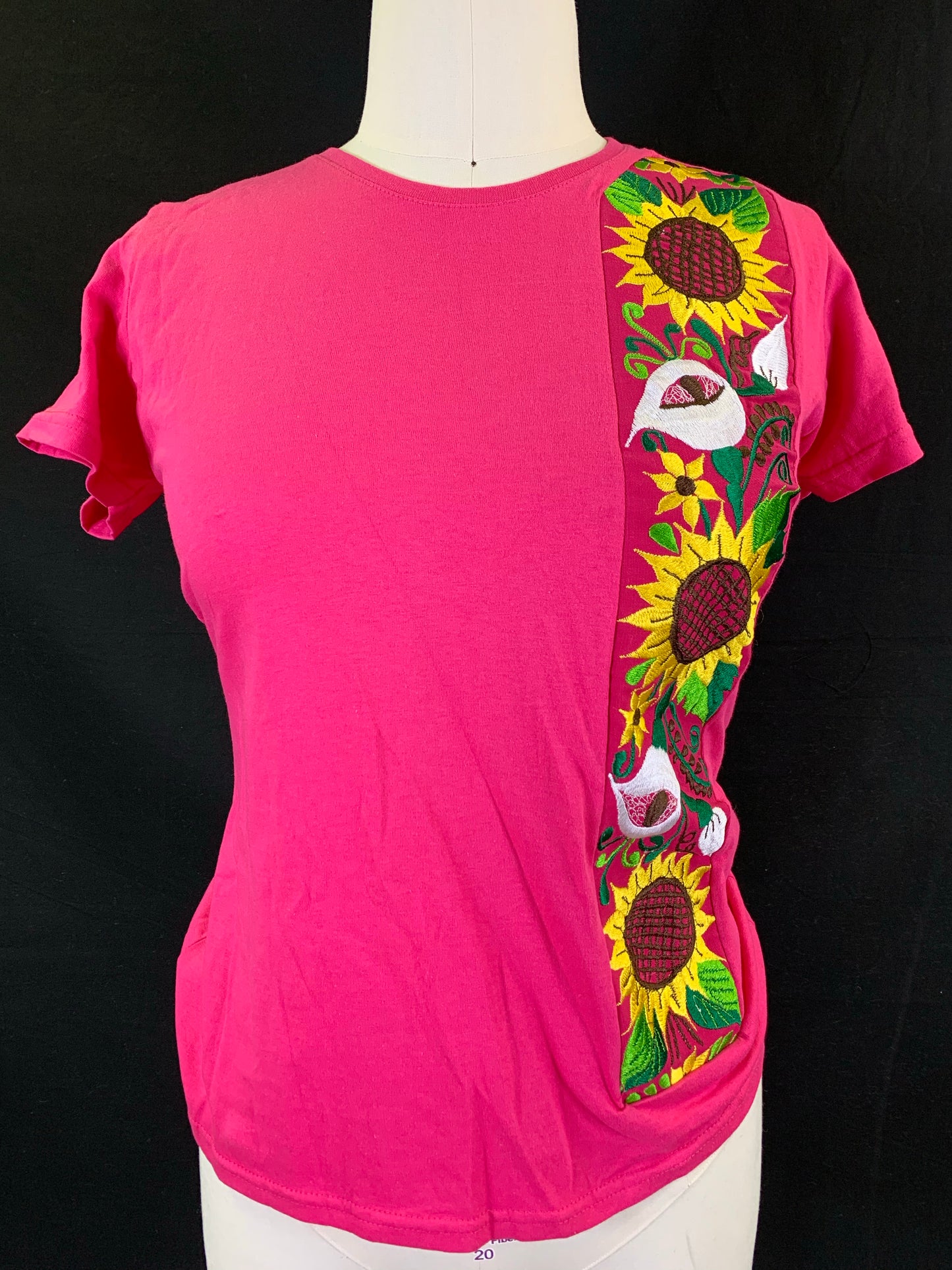 Sunflower Embroidered T-Shirt