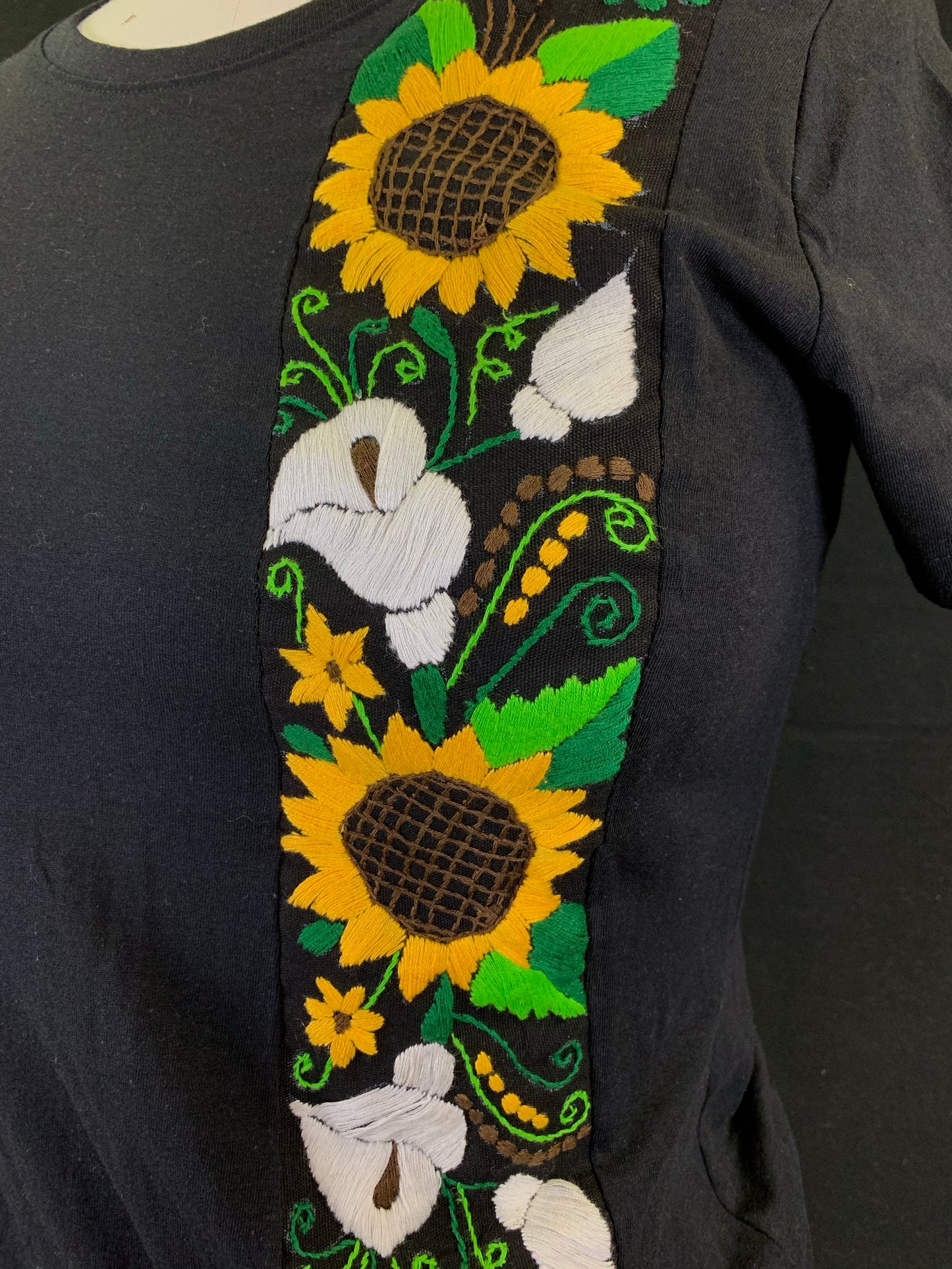 Sunflower Embroidered T-Shirt