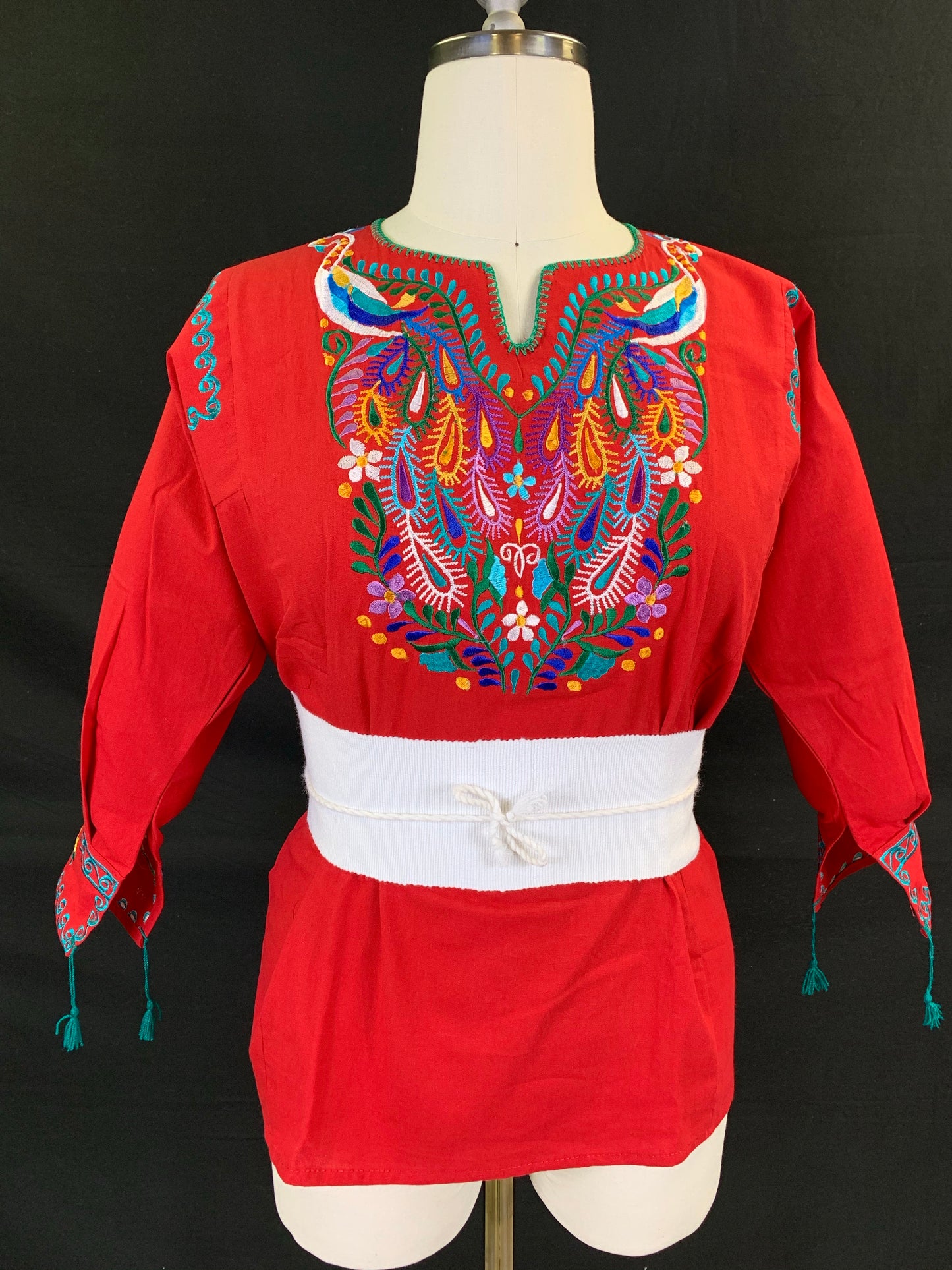 Maria Long Sleeve Embroidered Blouse