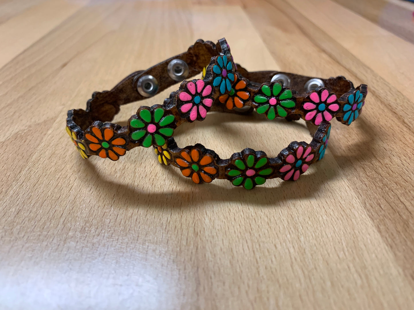 Hand Painted Leather Bracelets