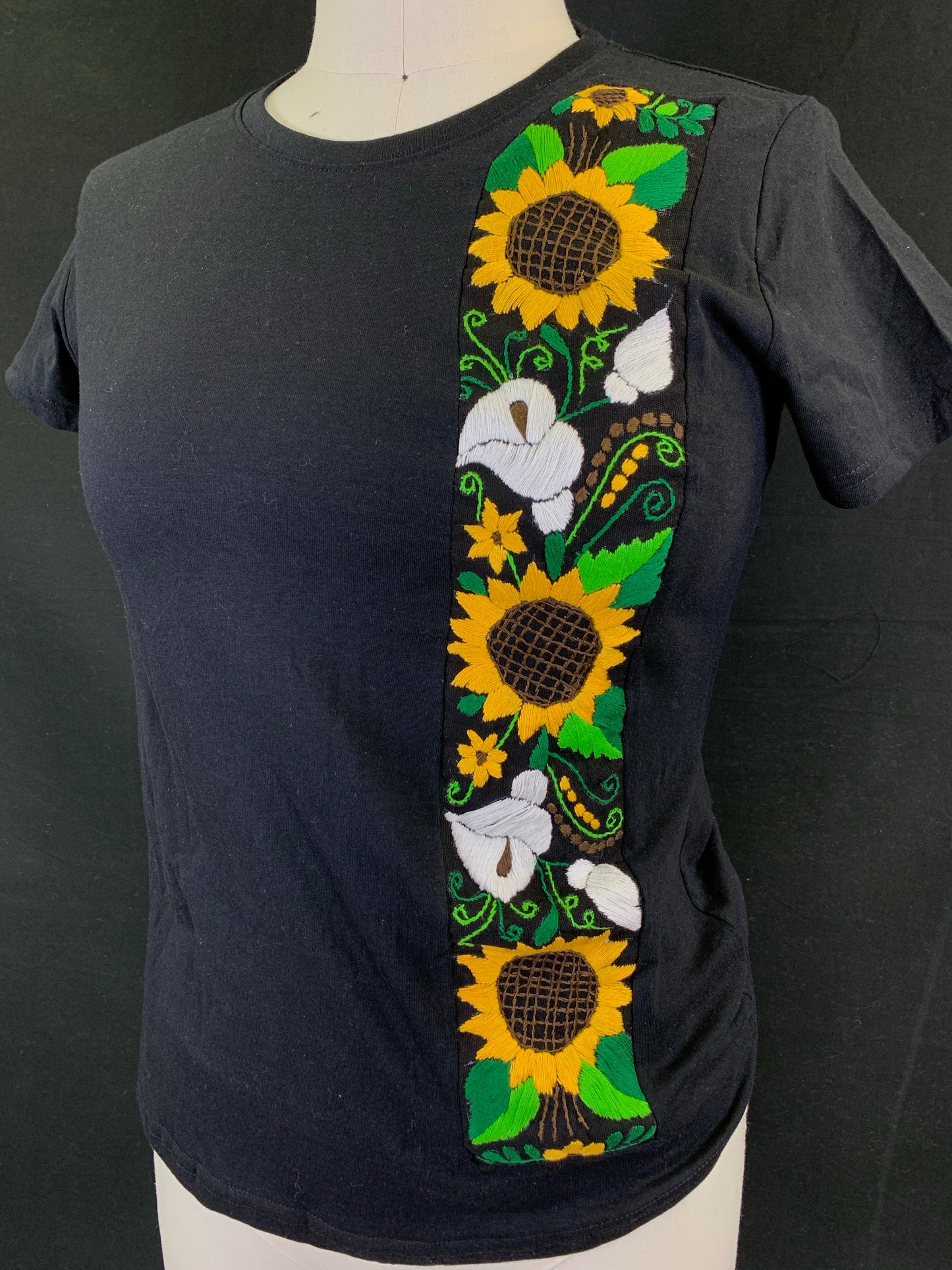 Sunflower Embroidered T-Shirt