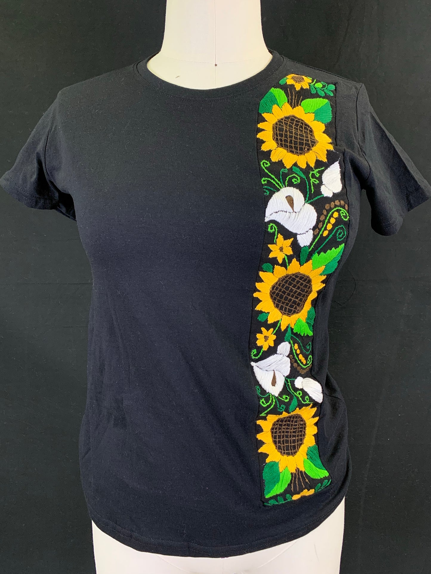 Sunflower Embroidered T-Shirt