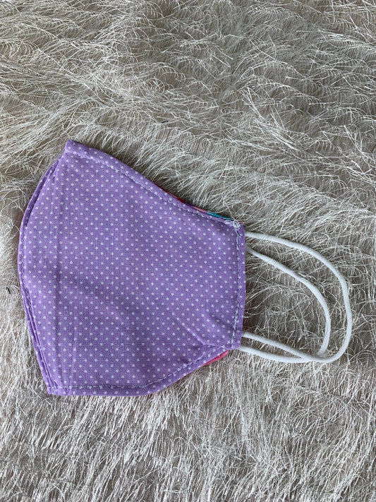 Lilac Polka Dots Face Masks