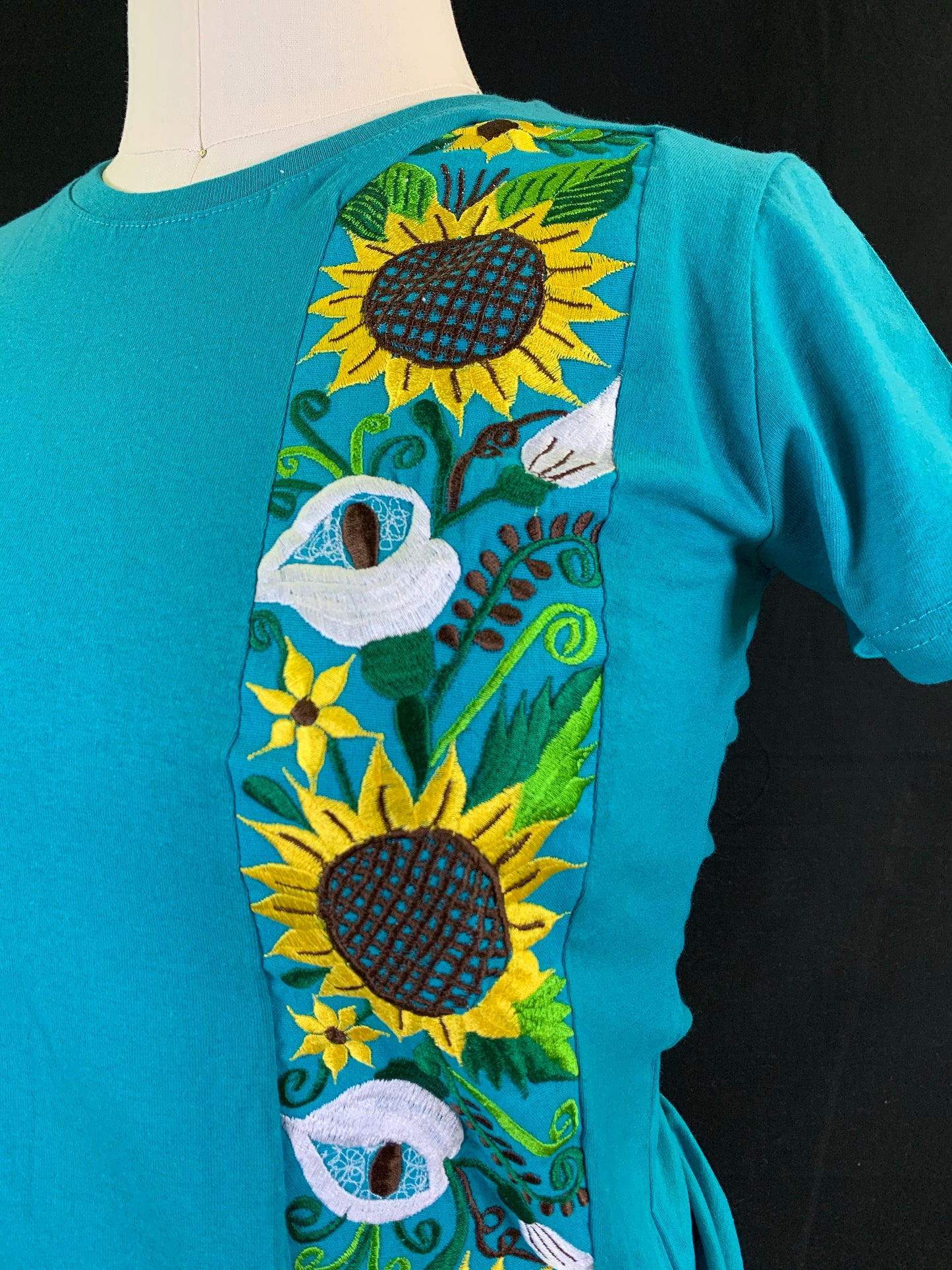 Sunflower Embroidered T-Shirt