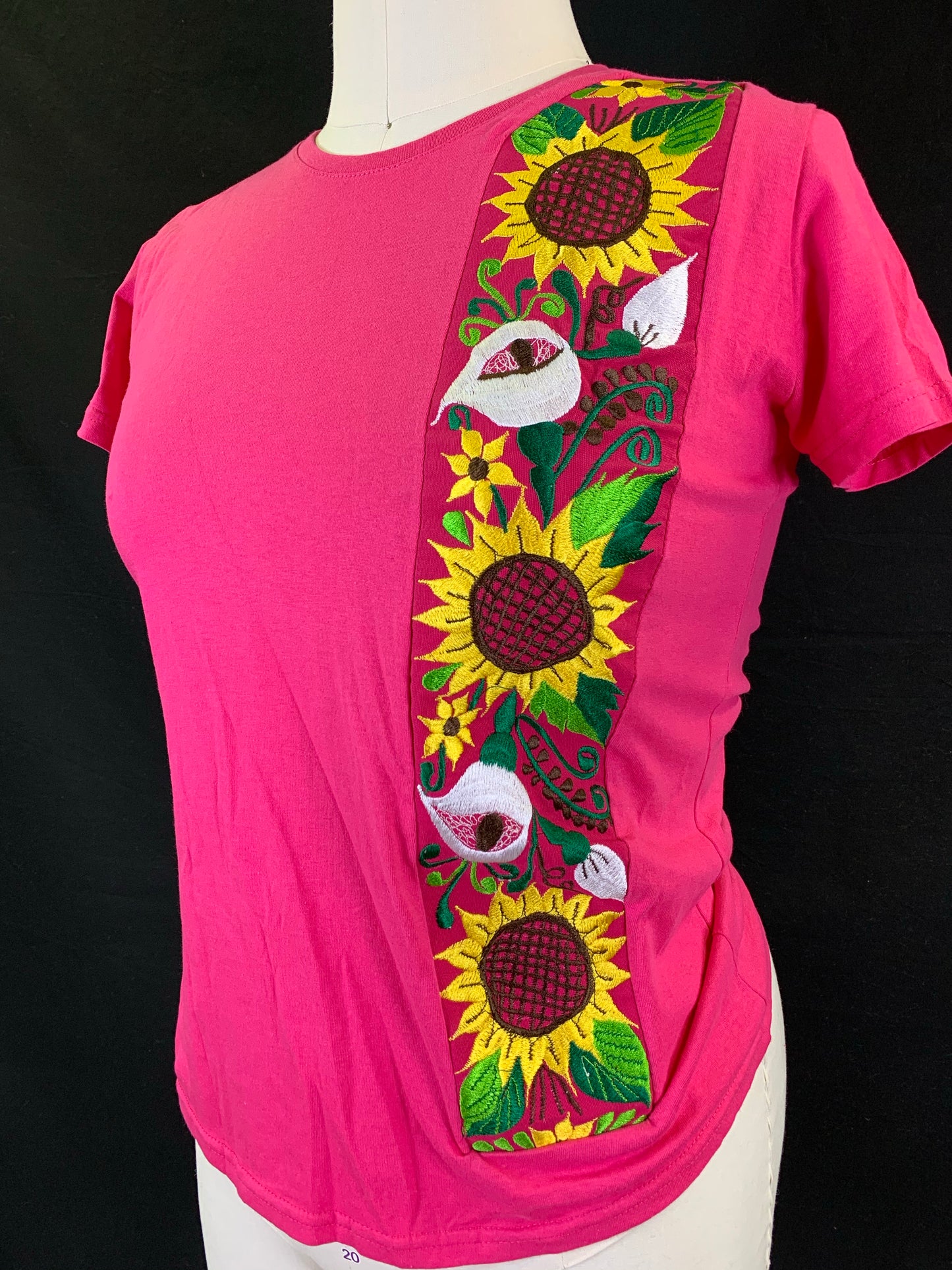 Sunflower Embroidered T-Shirt